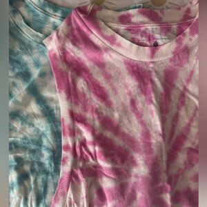 FP Movement Tie-Dye Tank Tops - Pink and Blue